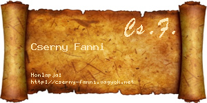 Cserny Fanni névjegykártya